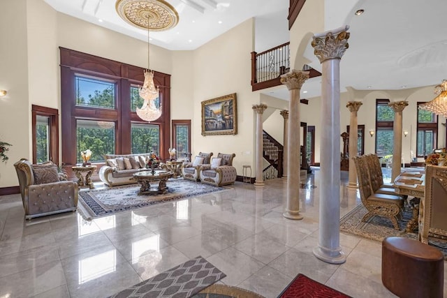4408 Cochrane Pkwy, Ames, IA 50014 - community lobby featuring a towering ceiling, stairway, and recessed lighting
