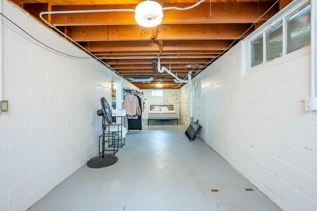 view of basement