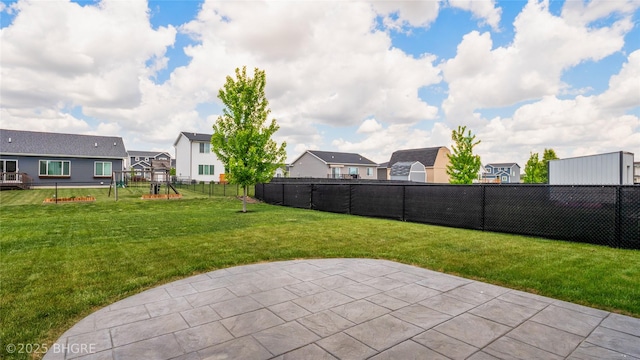 1508 E Euclid Ave, Indianola, IA 50125 - view of patio / terrace with a residential view and a playground