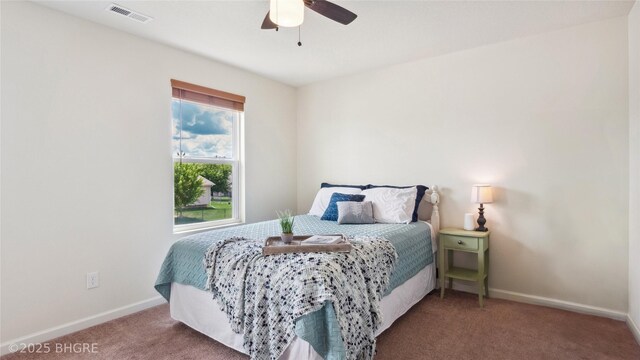1508 E Euclid Ave, Indianola, IA 50125 - carpeted bedroom featuring baseboards and ceiling fan