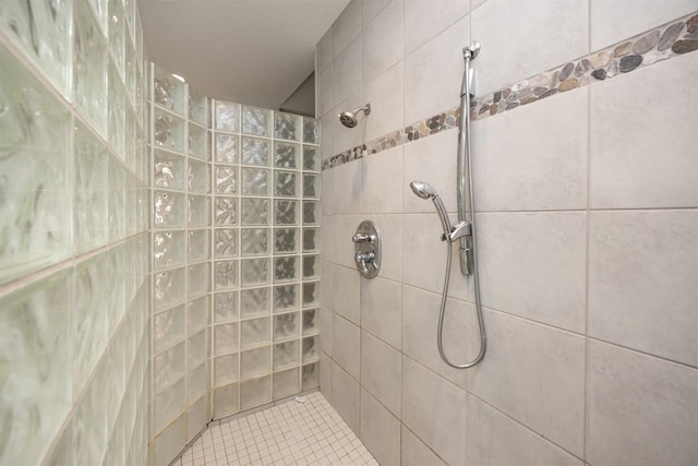 14943 Holcomb Ave, Clive, IA 50325 - full bathroom featuring a tile shower and tile walls