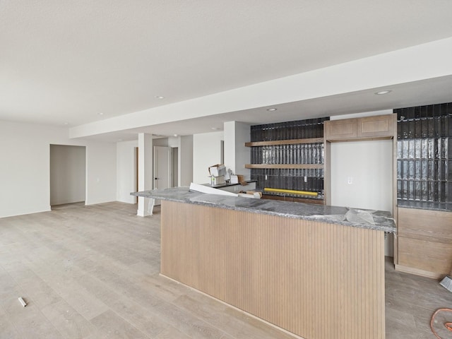 17406 Oakwood Dr, Urbandale, IA 50322 - kitchen with light wood-type flooring and recessed lighting