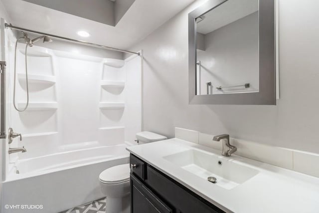 6406 Theresa Dr, Johnston, IA 50131 - bathroom with toilet,  shower combination, and vanity