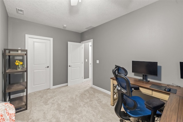 913 SE Trail Ridge Rd, Grimes, IA 50111 - carpeted office with a textured ceiling and baseboards
