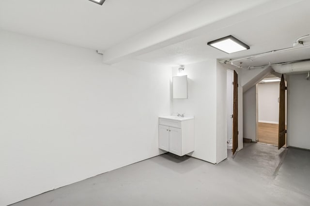 693 35th St, Des Moines, IA 50312 - finished below grade area featuring a sink
