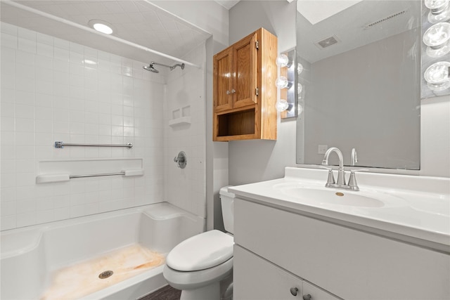 1240 49th St Unit 5, West Des Moines, IA 50266 - full bathroom featuring a shower, toilet, and vanity