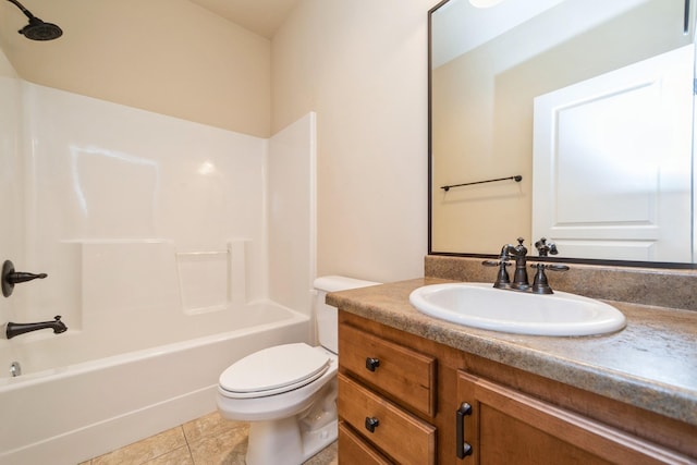 1420 Hannah Ln, Waukee, IA 50263 - full bath featuring toilet, bathtub / shower combination, vanity, and tile patterned flooring