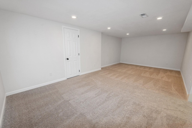 2311 50th St, Des Moines, IA 50310 - empty room with light colored carpet, recessed lighting, and baseboards