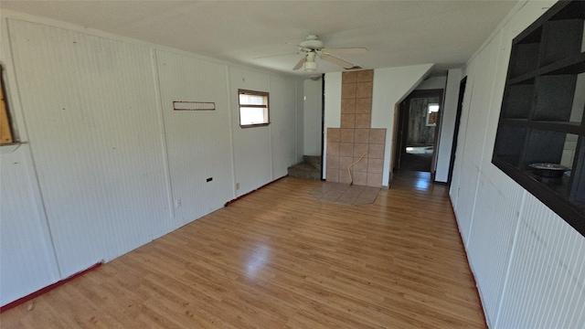 308 N Cherry St, Creston, IA 50801 - unfurnished bedroom featuring wood finished floors and a ceiling fan