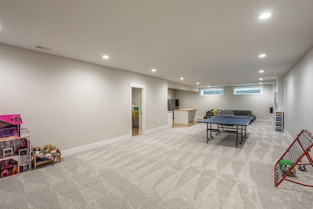 2770 NW 167th St, Clive, IA 50325 - rec room featuring recessed lighting and light carpet