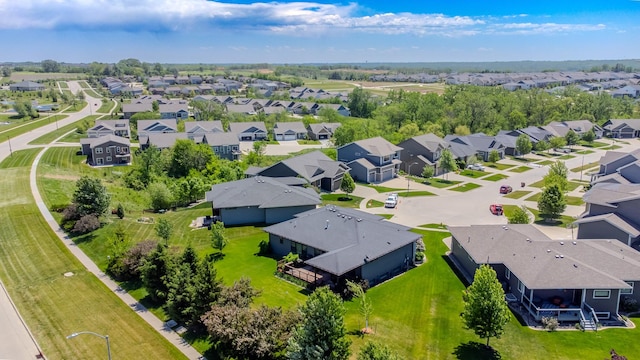 aerial view of residential area