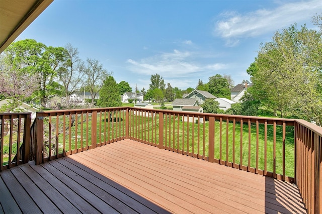 308 Nevada St, Glidden, IA 51443 - wooden terrace with a residential view and a lawn
