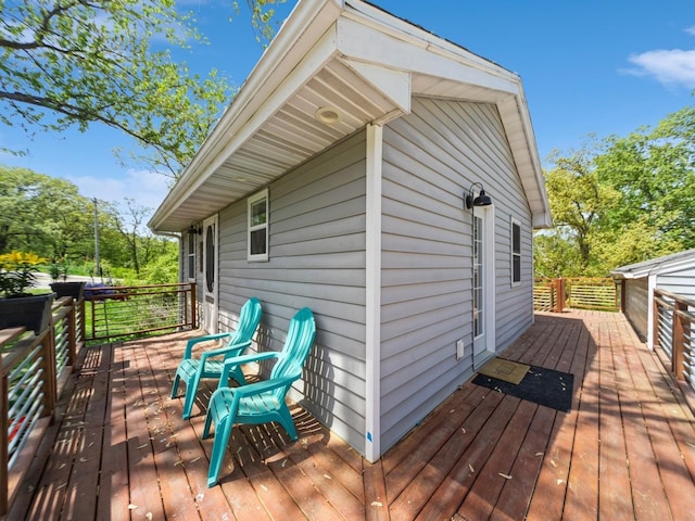 8117 Hickory St, Dexter, IA 50070 - view of wooden terrace
