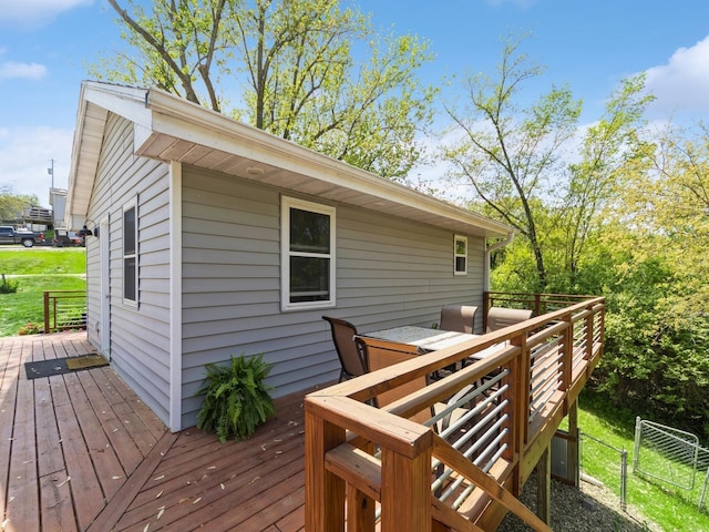 8117 Hickory St, Dexter, IA 50070 - deck featuring outdoor dining area