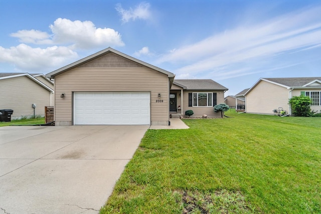 2009 NW Boulder Ridge Ln, Ankeny, IA 50023 - ranch-style house featuring an attached garage, driveway, and a front yard