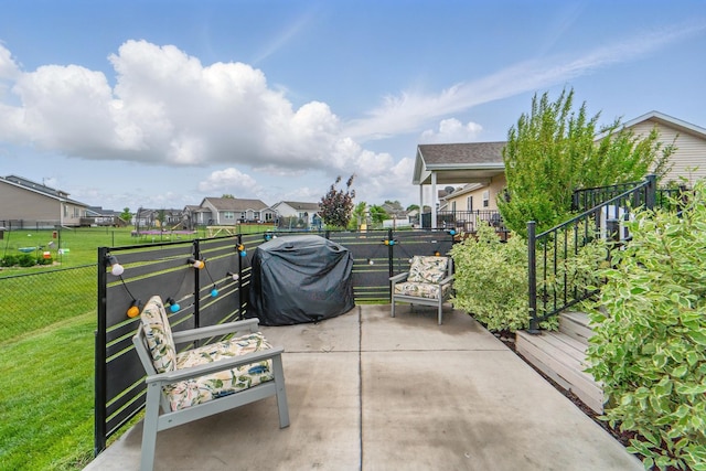 2009 NW Boulder Ridge Ln, Ankeny, IA 50023 - view of patio / terrace with grilling area and a residential view