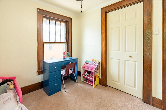 1014 14th St, Boone, IA 50036 - bedroom featuring carpet floors, ornamental molding, and baseboards