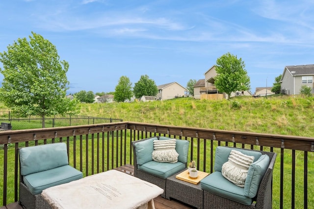 1085 Juniper Dr, Carlisle, IA 50047 - wooden deck featuring a residential view
