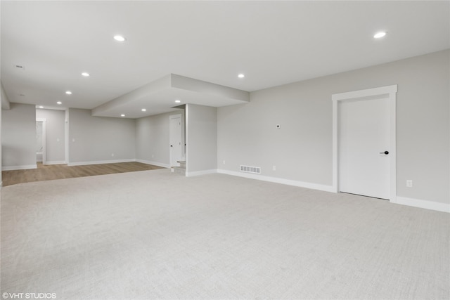 17400 Springbrook Trl, Urbandale, IA 50111 - finished below grade area featuring recessed lighting, baseboards, and light colored carpet