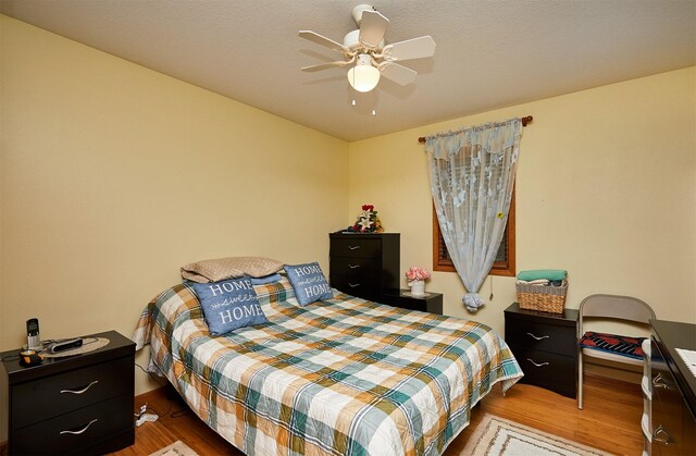 1236 63rd St, Windsor Heights, IA 50324 - bedroom with wood finished floors and ceiling fan