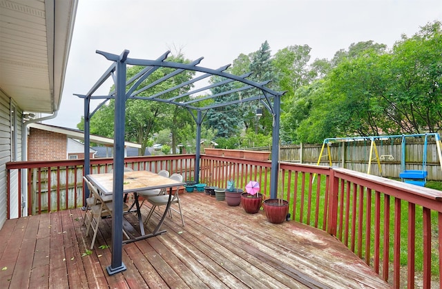 1236 63rd St, Windsor Heights, IA 50324 - wooden terrace with outdoor dining area
