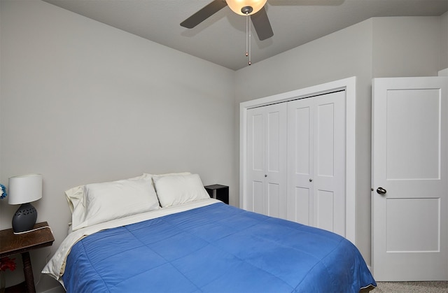 1917 Southbridge Dr, Adel, IA 50003 - bedroom with a closet, a ceiling fan, and carpet floors