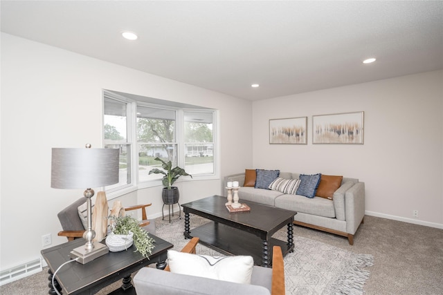 406 SE Trilein Dr, Ankeny, IA 50021 - living area with recessed lighting, baseboards, and light colored carpet