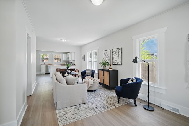 1519 Searle St, Des Moines, IA 50317 - living area with healthy amount of natural light and light wood-type flooring