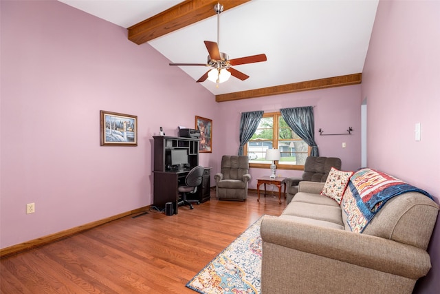 500 8th St, Waukee, IA 50263 - living room with ceiling fan, wood finished floors, and baseboards