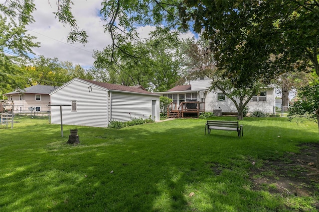500 8th St, Waukee, IA 50263 - view of yard featuring a wooden deck
