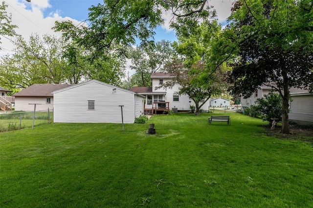 500 8th St, Waukee, IA 50263 - view of yard with a deck