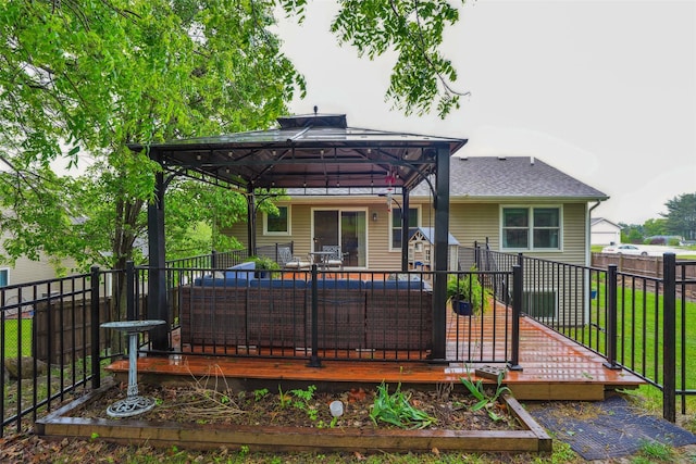 5200 Pine Valley Dr, Pleasant Hill, IA 50327 - back of house with a gazebo, a deck, and outdoor lounge area