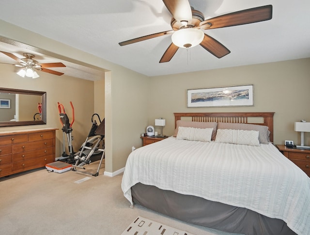 5113 Panorama Dr, Panora, IA 50216 - bedroom with carpet flooring, a ceiling fan, and baseboards