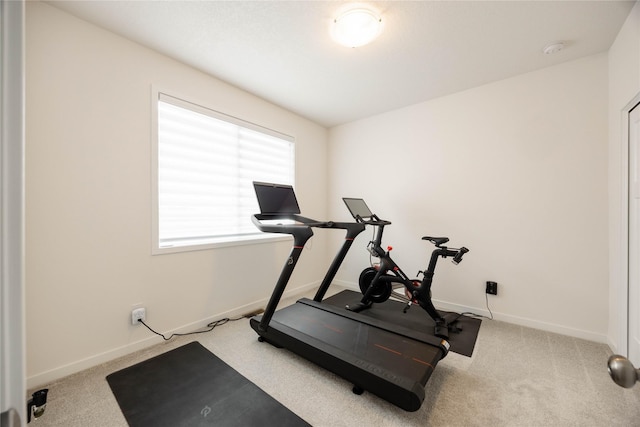 523 NE Vista Ln, Ankeny, IA 50021 - workout area featuring baseboards and carpet flooring