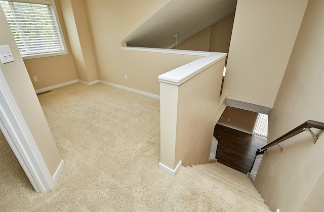 1050 68th St Unit 8, West Des Moines, IA 50266 - staircase with carpet flooring and baseboards