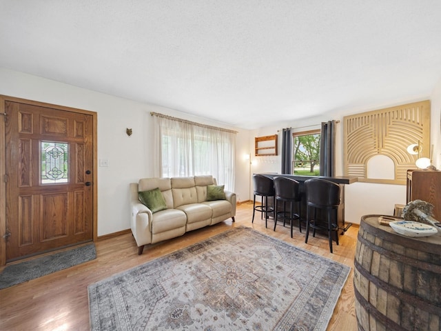 5180 NW 64th Pl, Johnston, IA 50131 - living area featuring wood finished floors and baseboards