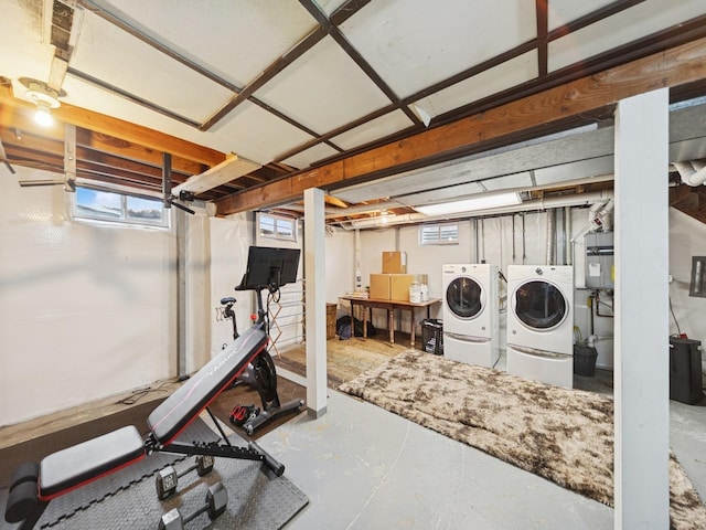 5180 NW 64th Pl, Johnston, IA 50131 - workout room featuring washer and clothes dryer