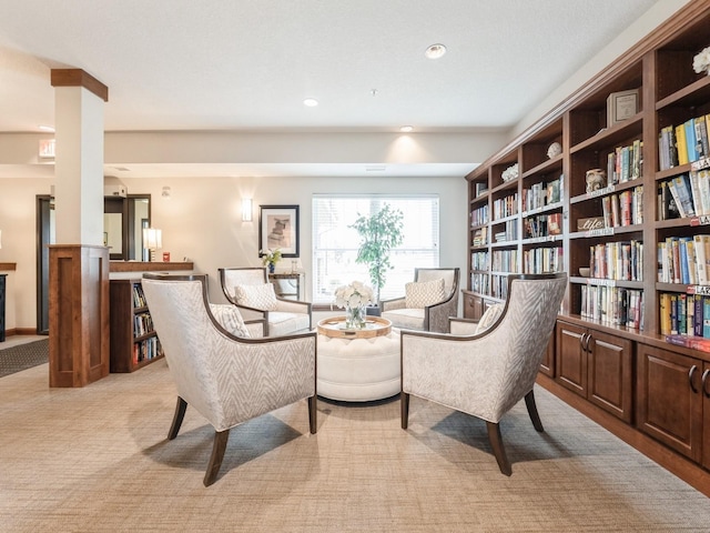 1250 SW Magazine Rd Unit 105, Ankeny, IA 50023 - sitting room with light carpet and recessed lighting