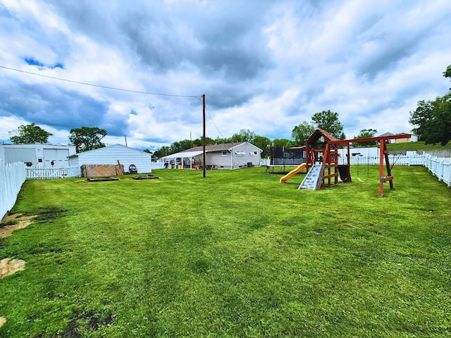 1420 Court Ave, Chariton, IA 50049 - view of yard featuring a playground