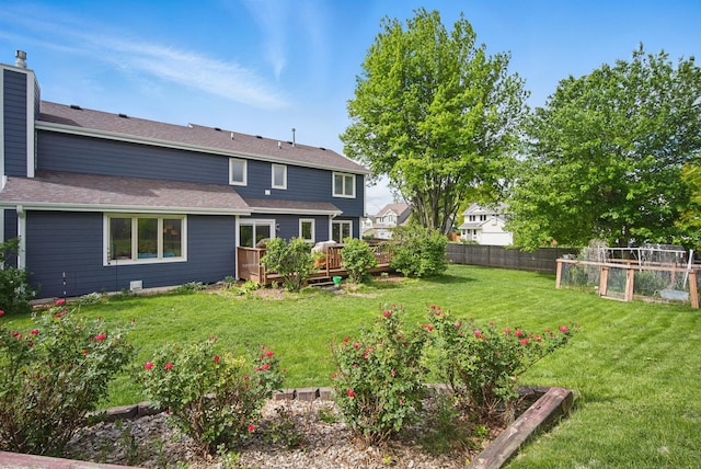 6173 Pommel Pl, West Des Moines, IA 50266 - view of yard featuring a garden and a deck
