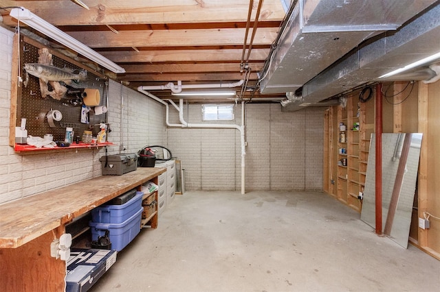 310 NE Meadowlark Ln, Waukee, IA 50263 - basement featuring a workshop area