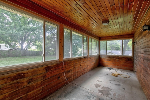 2700 Dosh Rd, Des Moines, IA 50310 - unfurnished sunroom with wooden walls and wooden ceiling