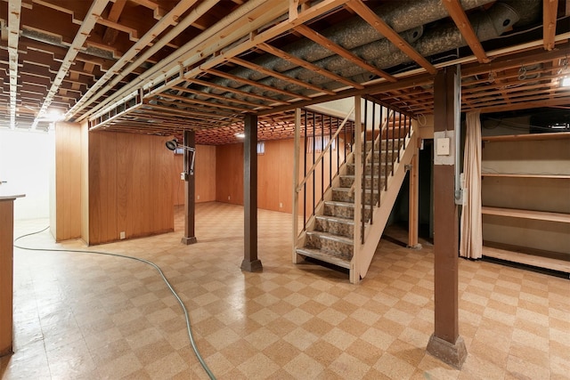2700 Dosh Rd, Des Moines, IA 50310 - finished below grade area with light floors and stairs