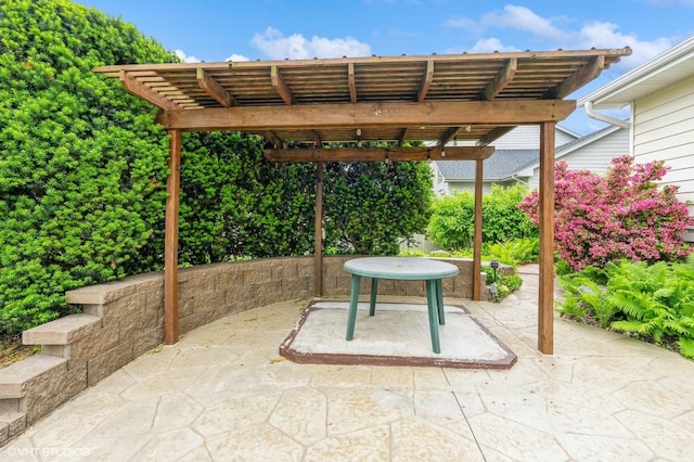 4337 Park Ct, Urbandale, IA 50322 - view of patio featuring a pergola