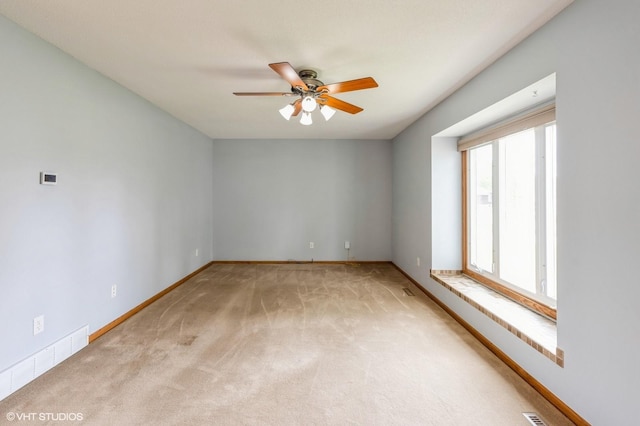 4337 Park Ct, Urbandale, IA 50322 - carpeted spare room featuring ceiling fan and baseboards