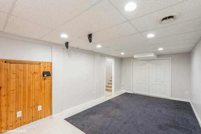 4337 Park Ct, Urbandale, IA 50322 - finished below grade area with stairs, recessed lighting, and baseboards