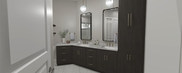 200 S Shore Dr Unit 101, Clear Lake, IA 50428 - full bathroom with double vanity and tile patterned floors