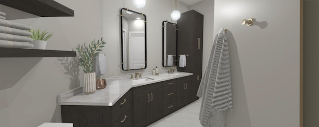 200 S Shore Dr Unit 101, Clear Lake, IA 50428 - full bathroom with double vanity and tile patterned flooring