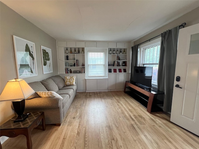 311 W 8th St S, Newton, IA 50208 - living area featuring light wood-style floors and built in shelves