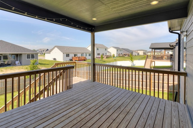 3309 NW Reinhart Dr, Ankeny, IA 50023 - wooden deck with a residential view and stairway